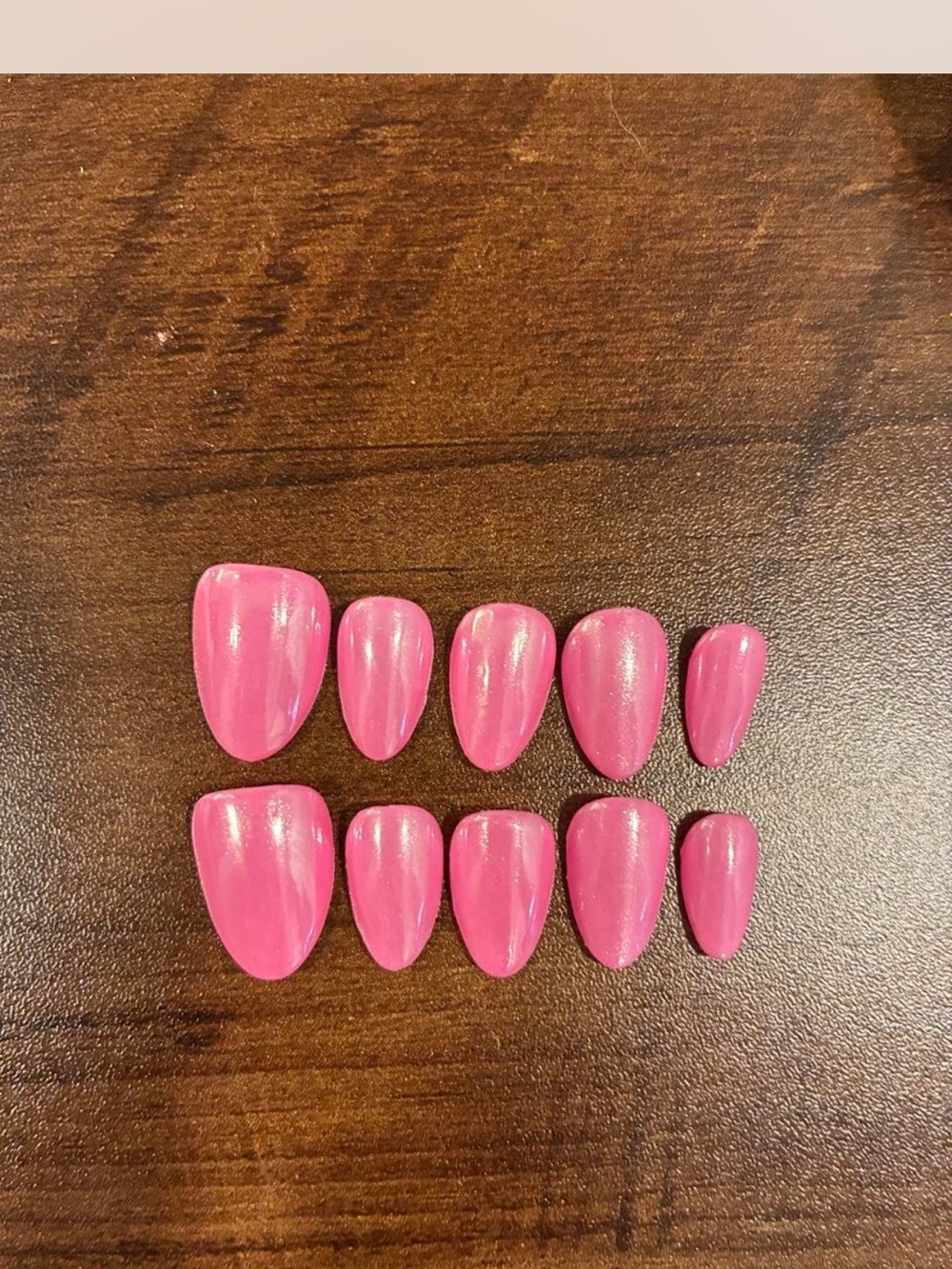 Handmade Pink Chrome Press-On Nail Set